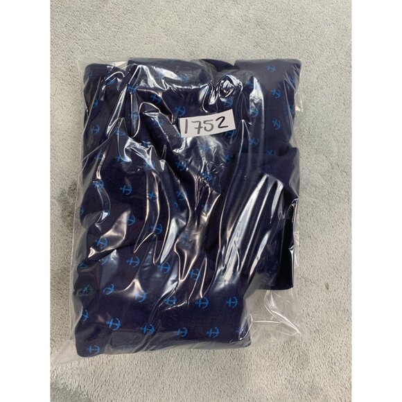 Saddlebred Mens XL Navy Polo Shirt With Blue Anchor Design - Picture 7 of 7